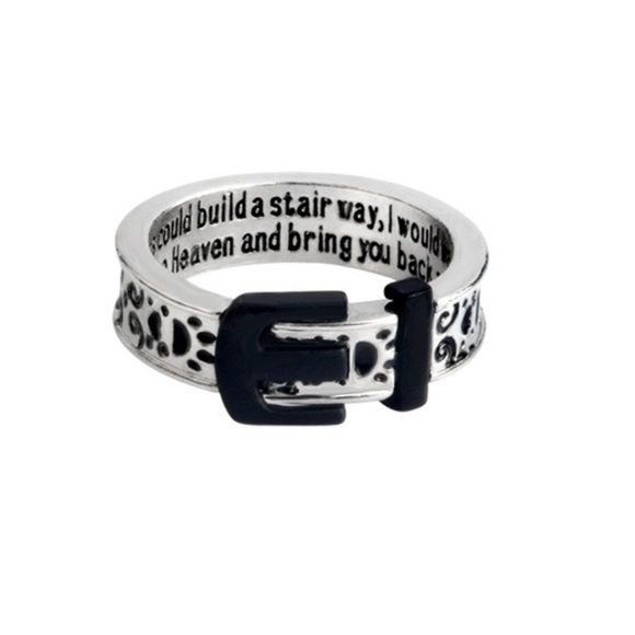 independent Jewelry - RING ARTISAN SILVER W/BLACK BUCKLE COLLAR RING